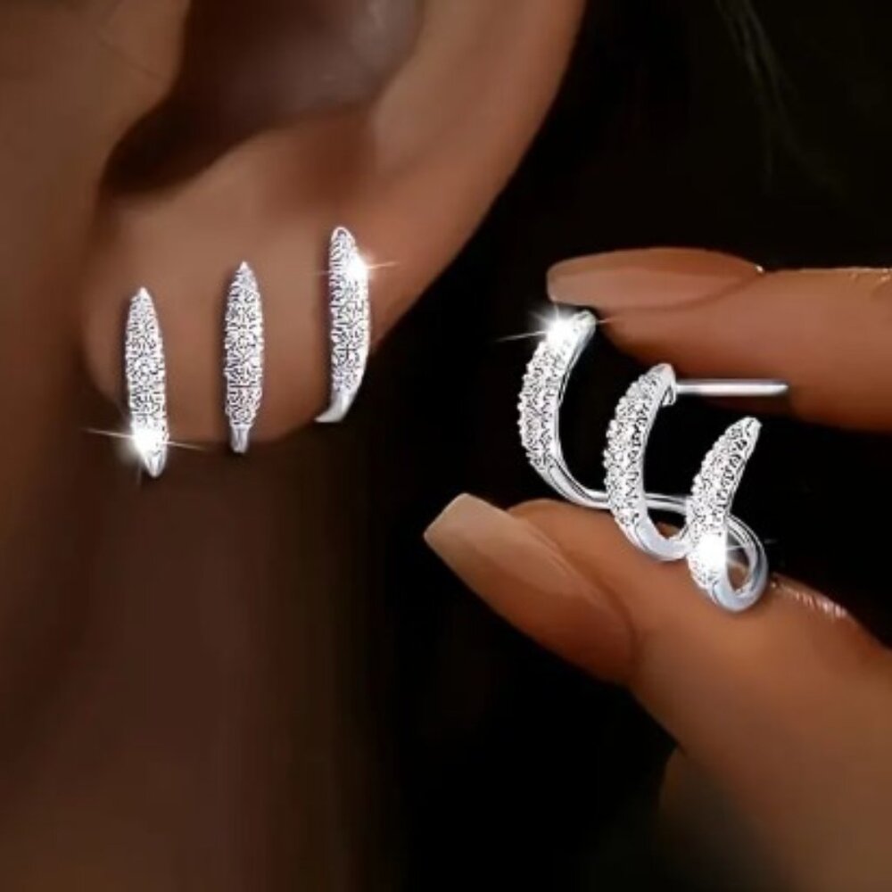 💥VERY UNIQUE!  Elegant Women's Earrings, Three-Claw Curved